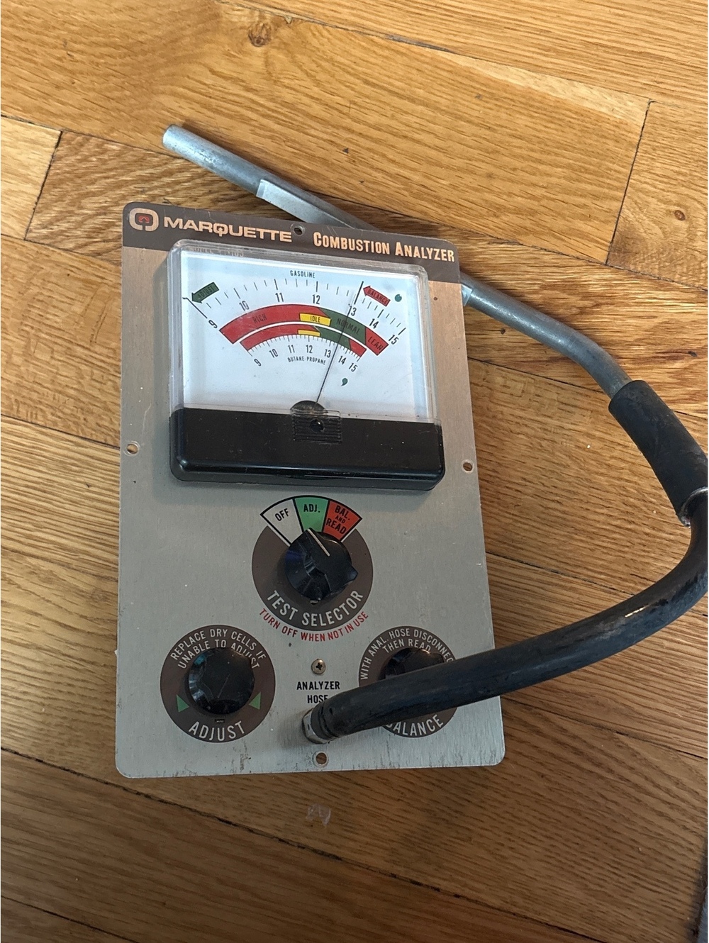 Vintage Marquette Combustion Analyzer Faceplate Panel - Untested Parts